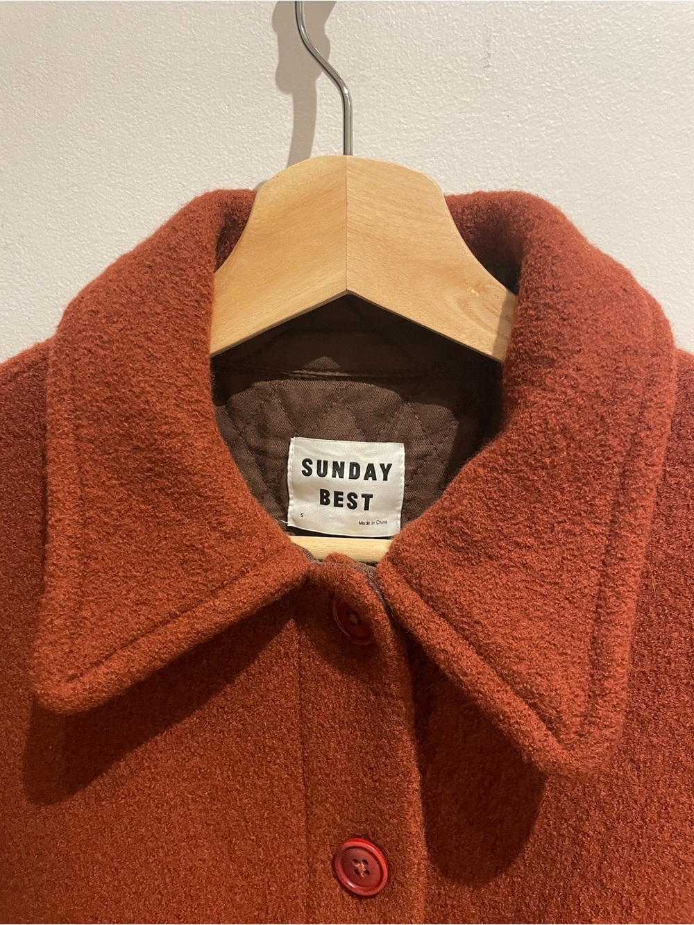 Sunday Best Rust Teddy Button-Front Jacket - Picture 2 of 2